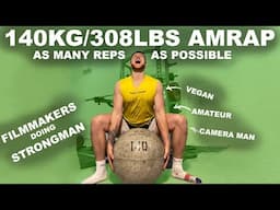 Filmmakers try STRONGMAN - 140KG / 308 lbs Atlas Stone for As Many Reps As Possible AMRAP