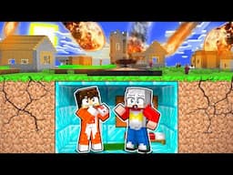 Bunker SECRETO vs APOCALIPSIS de METEORITOS en Minecraft | SRGATO MINECRAFT PERO