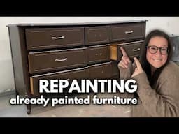 Glam Autumn Aesthetic | How to Repaint Already Painted Furniture