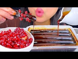 ASMR SOUR POMEGRANATE FRUIT ROLL UP LAVASHAK SNACK | MUKBANG | ASMR Phan