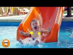 CRAZY Babies Water Slide FAIL Compilation - Funny Baby Videos || Just Funniest