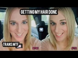 Trans girl getting her hair done