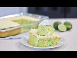 Lemon/ Lime Poke Cake using a Box Cake mix | how to instantly turn a box cake to homemade