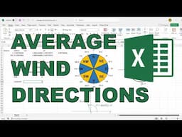 How to average wind directions in excel