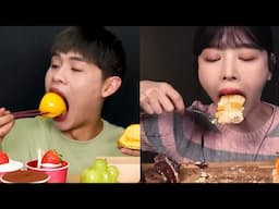 korean mukbangers taking INSANELY big bites