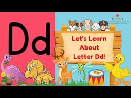 Letter Dd video for Kindergarten | let's learn the alphabet| Phonics letter Dd upper case lower case