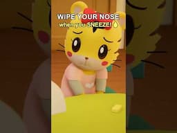 If you sneeze💧blow your nose🤧👃and you'll feel better!😄✨ #shimajiro #nurseryrhymes #sneeze #forkids