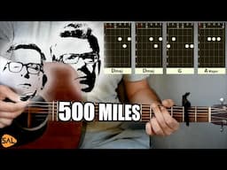 I'm Gonna Be (500 miles) Acoustic Guitar Lesson - 2 WAYS to play - 500 Miles Proclaimers Tutorial