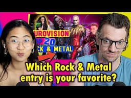 Our Reaction to EUROVISION TOP 20 BEST HARD ROCK & METAL Songs 2024 ESC