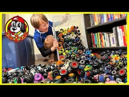 KIDS PLAY-ALONG | BUILD WITH CALEB A MONSTER TRUCK STADIUM & RACE TRACK (COMPILATION)