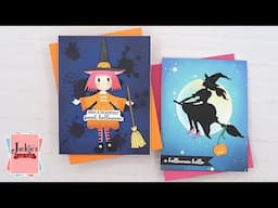 2 Halloween Witch Cards | Adding Drama with Ink