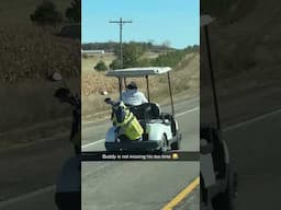 Getting passed by a golf cart 😂