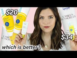 SUPERGOOP UNSEEN VS. BLISS BLOCKSTAR SUNSCREEN | Oily Skin Review | 4K