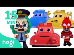 Learn Colors with Police Car and Thief｜15 min｜Learn Colors for Kids｜Compilation｜3D Kids｜Hogi Colors