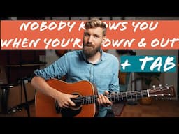 Blues Standard - When You're Down & Out | Guitar finger picking lesson