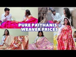 Buy HANDLOOM PAITHANIS from Weavers Online! Bridal Sarees, Tissue Paithani etc