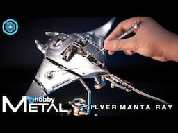 Steampunk Silver Manta Ray Mechanical 3D Metal | Speed Build | Metal Kit