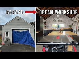 GARAGE TO WORKSHOP MAKEOVER | START-TO-FINISH BEFORE AND AFTER