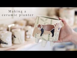 Making a ceramic planter | The entire pottery process