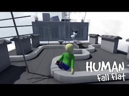 BALDI AND GRANNY PLAYING HIDE AND SEEK ON THE ROOFTOPS in HUMAN FALL FLAT