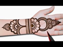 Full hand easy mehndi design | front hand mehndi design | simple mehandi design | mehndi design