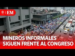 Mineros piden ampliación del REINFO frente al Congreso | Primera Edición | Noticias Perú