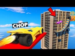 GTA 5 CHOP'S CRAZY ROCKET STUNT! JUMPING OFF THE TALLEST BUILDING!