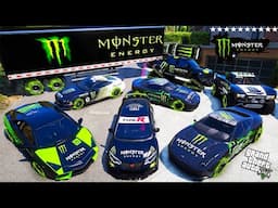 GTA V - Stealing MONSTER ENERGY SUPER CARS in GTA V! (#RolePlay)