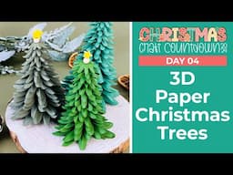 3D Paper Christmas Trees 🎁 Day 04 Christmas Craft Countdown 2024