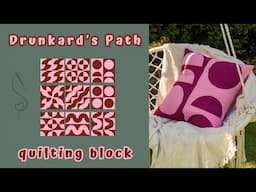 Drunkard's Path Quilting Block Sewing Tutorial - How to sew a cushion cover with envelope back