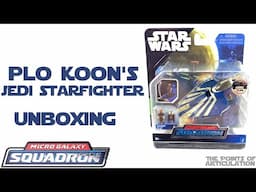 Unboxing The Star Wars Micro Galaxy Squadron Plo Koon's Jedi Starfighter 2023