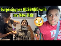 Surprising my HUSBAND with a New Hair Cut || Shocked || Karee || Lintu Rony