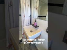 Check out my new waterfall faucet in my tiny home! #tinyhome #tinyhomebuild #tinyhomebuilder