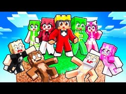 10 Friends On ONE BLOCK In Minecraft!