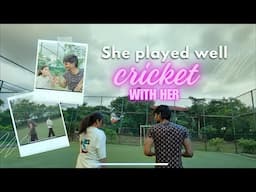 She plays well than me !! Cricket with Charu