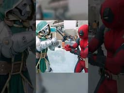 Deadpool vs Doctor Doom 🪨 🗞️ ✂️ #deadpool #doctordoom #cosplay