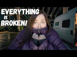 Surviving Unexpected Winter Storm in My Van (Everything is BROKEN)