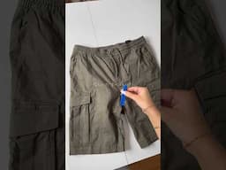 DIY skirt. Pants upcycle cargo shorts to skirt. How to sew #diy #fashion #sewing