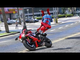 IRON SPIDERMAN Bike Stunt Fails & Falling Ragdolls in GTA 5 - 30 Minutes Ragdolls #21