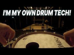 Being My Own DRUM TECH (POV) | Setting Up My Drums For A Show