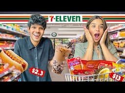 Eating 7-Eleven Food In Thailand | 24 Hour Challenge | Yash and Hass