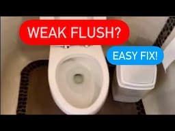 TOILET HAS A WEAK FLUSH? HERE’S THE FIX!