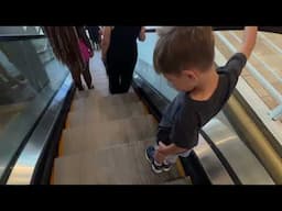 Riding the Escalator at River Center Shopping Mall in Texas