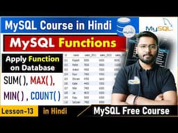 MySQL Part-13 | MSySQL Tutorial | MySQL Tutorial for Beginners | MySQL Functions