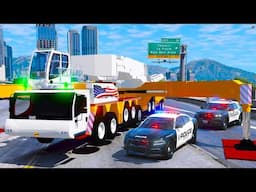 Transporting The Largest Mobile Crane in GTA 5 RP!