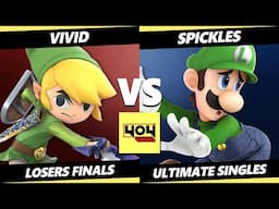 4o4 Weekly 25 LOSERS FINALS - Vivid (Toon Link) Vs. Spickles (Luigi) Smash Ultimate - SSBU