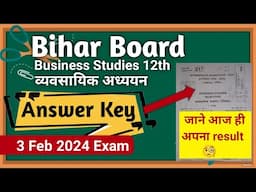 03- Feb 2024 (business studies) Answer key "by Aparna Ma'am"