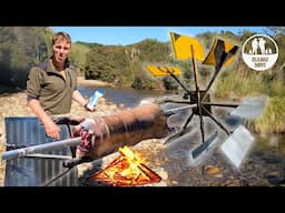 ULTIMATE SPITROAST! Waterwheel Catch and Cook.