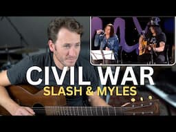 Guitar Teacher REACTS: SLASH & MYLES KENNEDY "Civil War" // LIVE Acoustic Rare