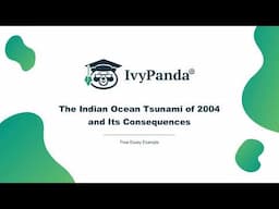 The Indian Ocean Tsunami of 2004 and Its Consequences | Free Essay Example